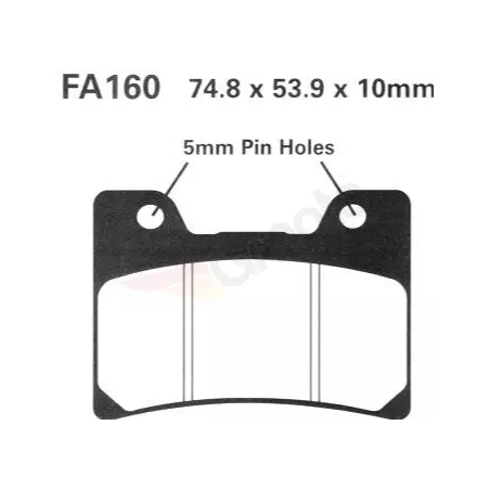 Klocki hamulcowe EBC FA 160 (2 szt.)