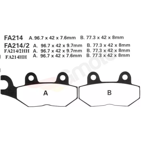 Klocki hamulcowe EBC FA 214/2 (2 szt.)