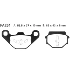 Klocki hamulcowe EBC FA 251 (2 szt.)