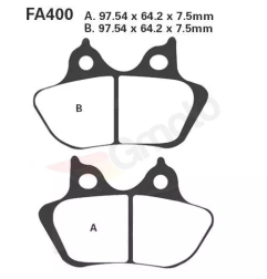 Klocki hamulcowe EBC FA 400 (2 szt.)