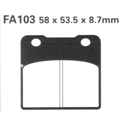 Klocki hamulcowe EBC FA 103 (2 szt.)