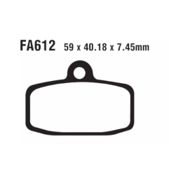 Klocki hamulcowe EBC FA 612 TT (2 szt.)