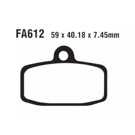 Klocki hamulcowe EBC FA 612 TT (2 szt.)