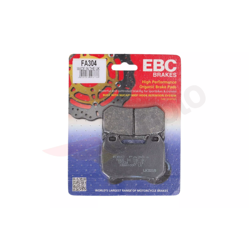 Klocki hamulcowe EBC FA 304 (2 szt.) Klocki hamulcowe EBC FA 304 (2 szt.)