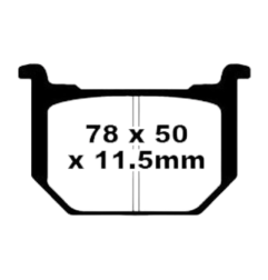Klocki hamulcowe EBC FA 051 (2 szt.)