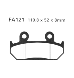 Klocki hamulcowe EBC FA 121 (2 szt.)