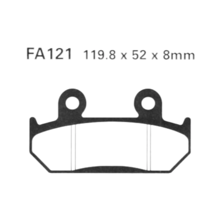 Klocki hamulcowe EBC FA 121 (2 szt.)