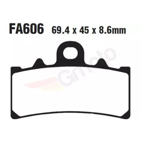 Klocki hamulcowe EBC FA 606 (2 szt.)