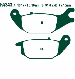 Klocki hamulcowe EBC FA 343 (2 szt.)