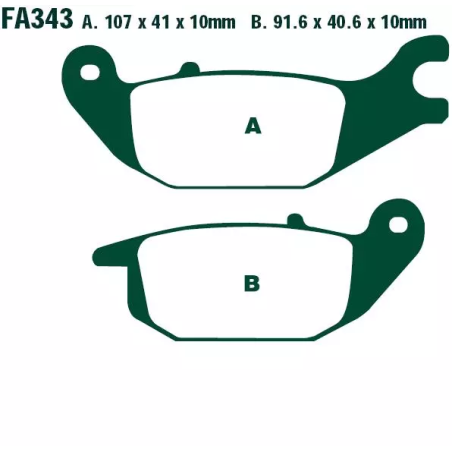 Klocki hamulcowe EBC FA 343 (2 szt.)