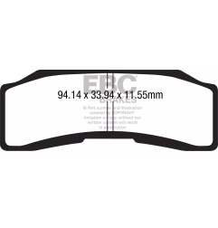 Klocki hamulcowe EBC FA 646 GPFAX HH (2 szt.)