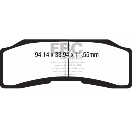 Klocki hamulcowe EBC FA 646 GPFAX HH (2 szt.)