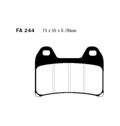 Klocki hamulcowe EBC FA 244 GPFAX HH (2 szt.)