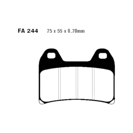 Klocki hamulcowe EBC FA 244 GPFAX HH (2 szt.)