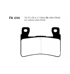 Klocki hamulcowe EBC FA 296 GPFAX HH (2 szt.)