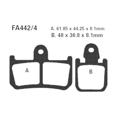 Klocki hamulcowe EBC FA 442/4 GPFAX HH (2 szt.)