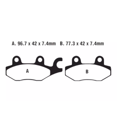 Klocki hamulcowe EBC FA 165 MXS (2 szt.)