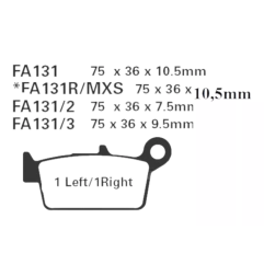 Klocki hamulcowe EBC FA 131 MXS (2 szt.)