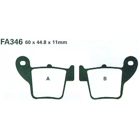 Klocki hamulcowe EBC FA 346 MXS (2 szt.)
