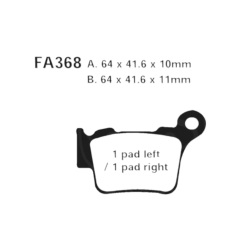 Klocki hamulcowe EBC FA 368 MXS (2 szt.)