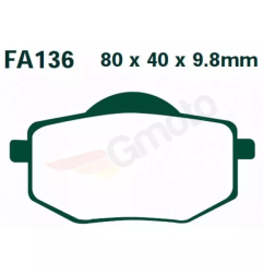 Klocki hamulcowe EBC FA 136 (2 szt.)