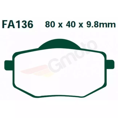 Klocki hamulcowe EBC FA 136 (2 szt.)