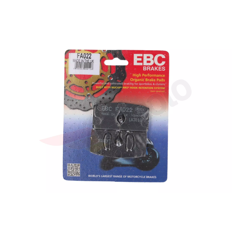 Klocki hamulcowe EBC FA 022 (2 szt.) Klocki hamulcowe EBC FA 022 (2 szt.)