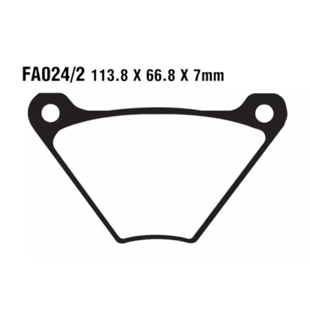 Klocki hamulcowe EBC FA 024/2 V (2 szt.)