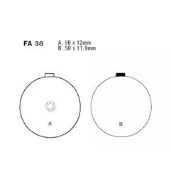 Klocki hamulcowe EBC FA 038 V (2 szt.)