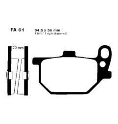 Klocki hamulcowe EBC FA 061 V (2 szt.)
