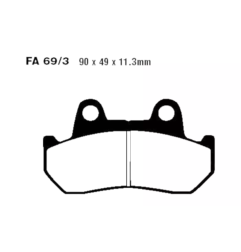 Klocki hamulcowe EBC FA 069/3 V (2 szt.)