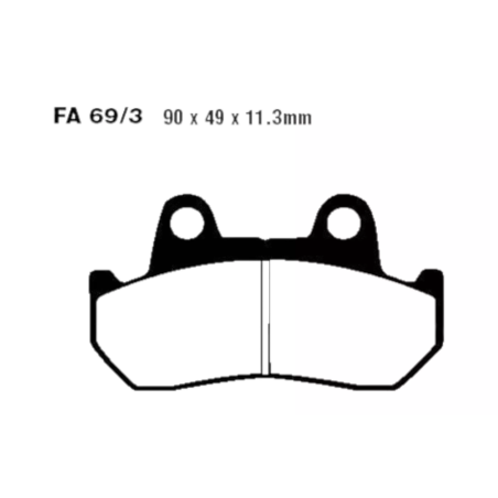 Klocki hamulcowe EBC FA 069/3 V (2 szt.)