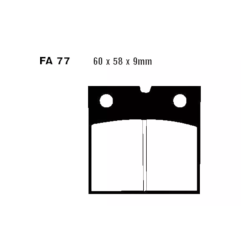 Klocki hamulcowe EBC FA 077 V (2 szt.)