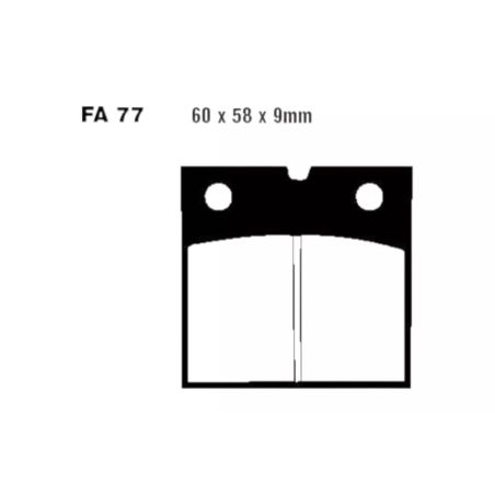 Klocki hamulcowe EBC FA 077 V (2 szt.)