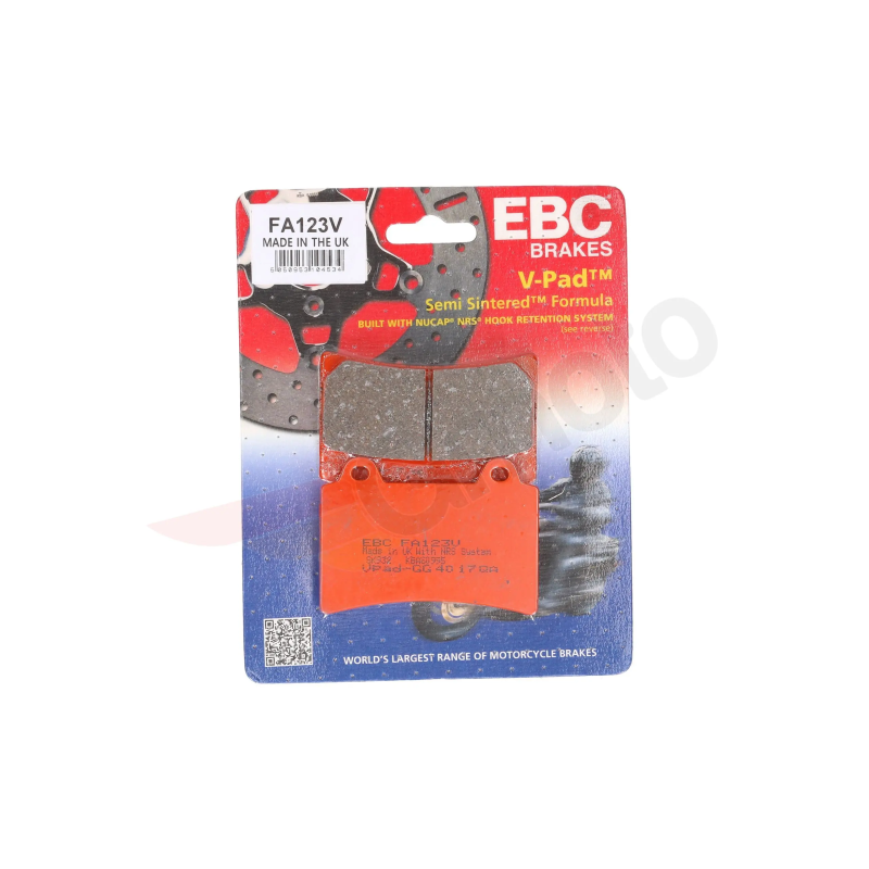 Klocki hamulcowe EBC FA 123 V (2 szt.) Klocki hamulcowe EBC FA 123 V (2 szt.)