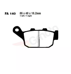 Klocki hamulcowe EBC FA 140 V (2 szt.)