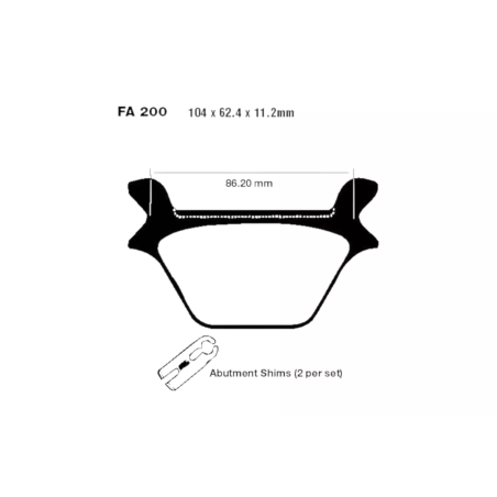 Klocki hamulcowe EBC FA 200 V (2 szt.)