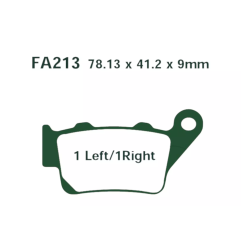 Klocki hamulcowe EBC FA 213 V (2 szt.)