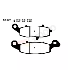 Klocki hamulcowe EBC FA 229 V (2 szt.)