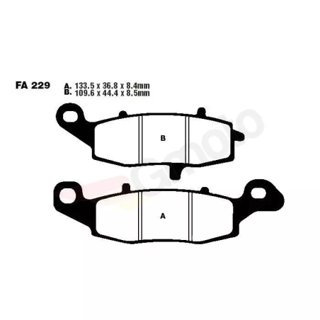 Klocki hamulcowe EBC FA 229 V (2 szt.)