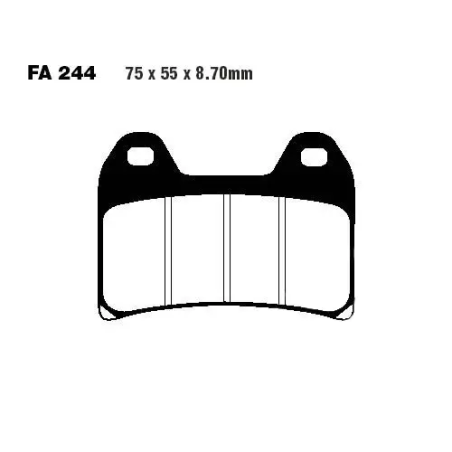 Klocki hamulcowe EBC FA 244 V (2 szt.)