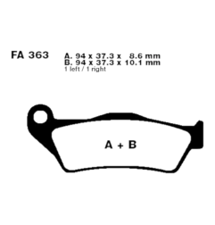 Klocki hamulcowe EBC FA 363 V (2 szt.)