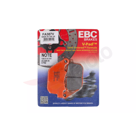 Klocki hamulcowe EBC FA 387 V (2 szt.)