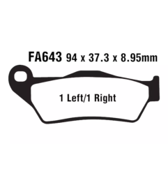 Klocki hamulcowe EBC FA 643 V (2 szt.)