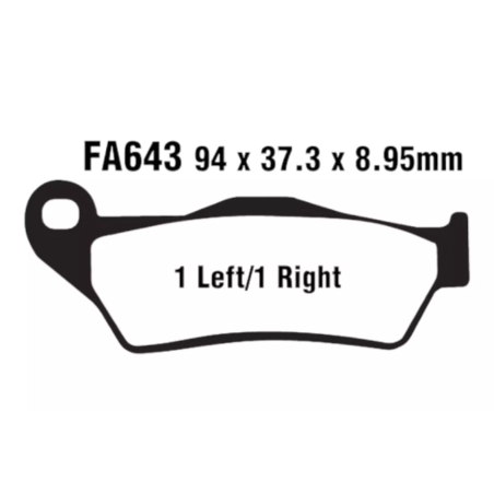 Klocki hamulcowe EBC FA 643 V (2 szt.)