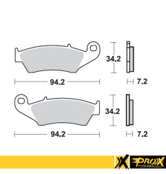 PROX KLOCKI HAMULCOWE KH185 CRF/KXF/RMZ/YZF PRZÓD