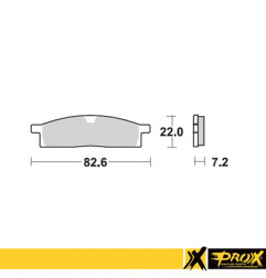 PROX KLOCKI HAMULCOWE KH119 YAMAHA YZ 80/85 '93-19, YZ 65 '19-20, TTR 125 '00-18 PRZÓD