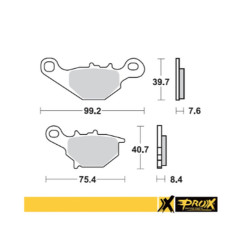 PROX KLOCKI HAMULCOWE KH230 SINTER KAWASAKI KMX 125 '99-'03, SUZUKI RM 80/85 '96-'04 PRZÓD