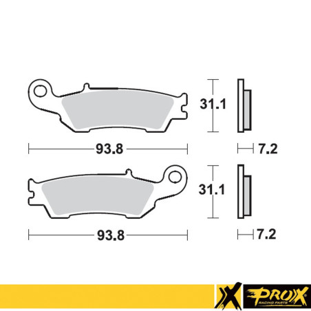 PROX KLOCKI HAMULCOWE KH450 YAMAHA YZ 125/250/250F/450F '08-16 PRZÓD
