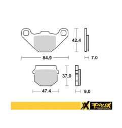 PROX KLOCKI HAMULCOWE KH83 KAWASAKI KX 80 '88-'96, KDX 125 '90-'94, KMX 125 '86-'98, SUZUKI RM 80 '86-'01